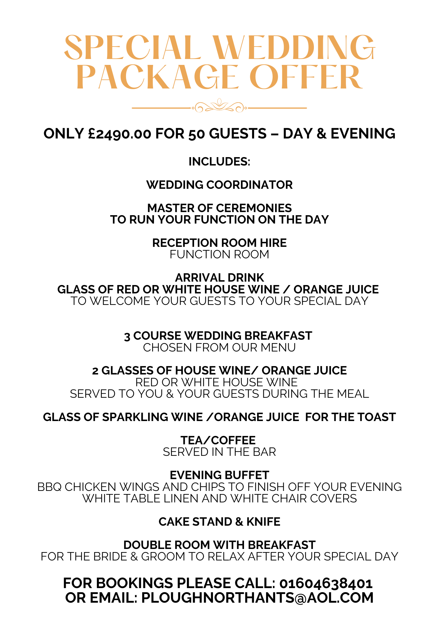 special wedding package